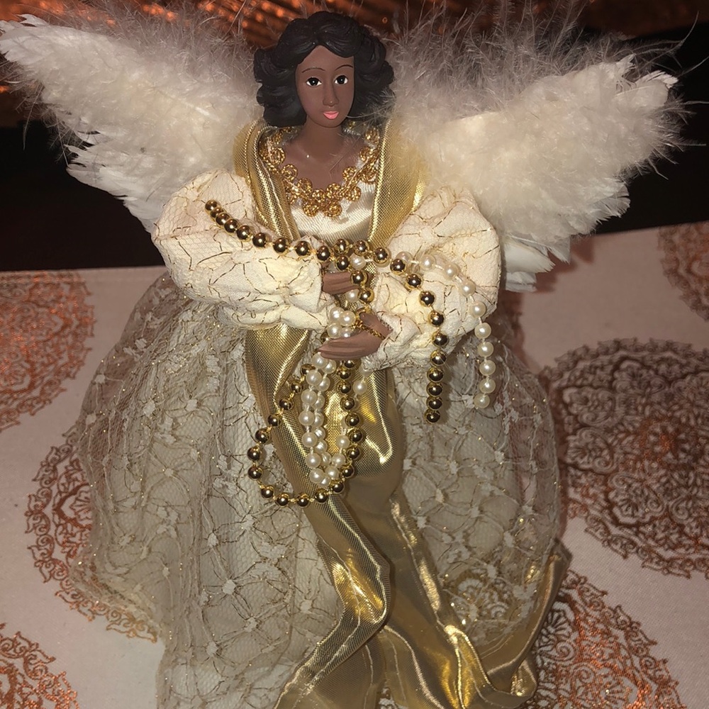 African American Handmade Angel Tree Topper